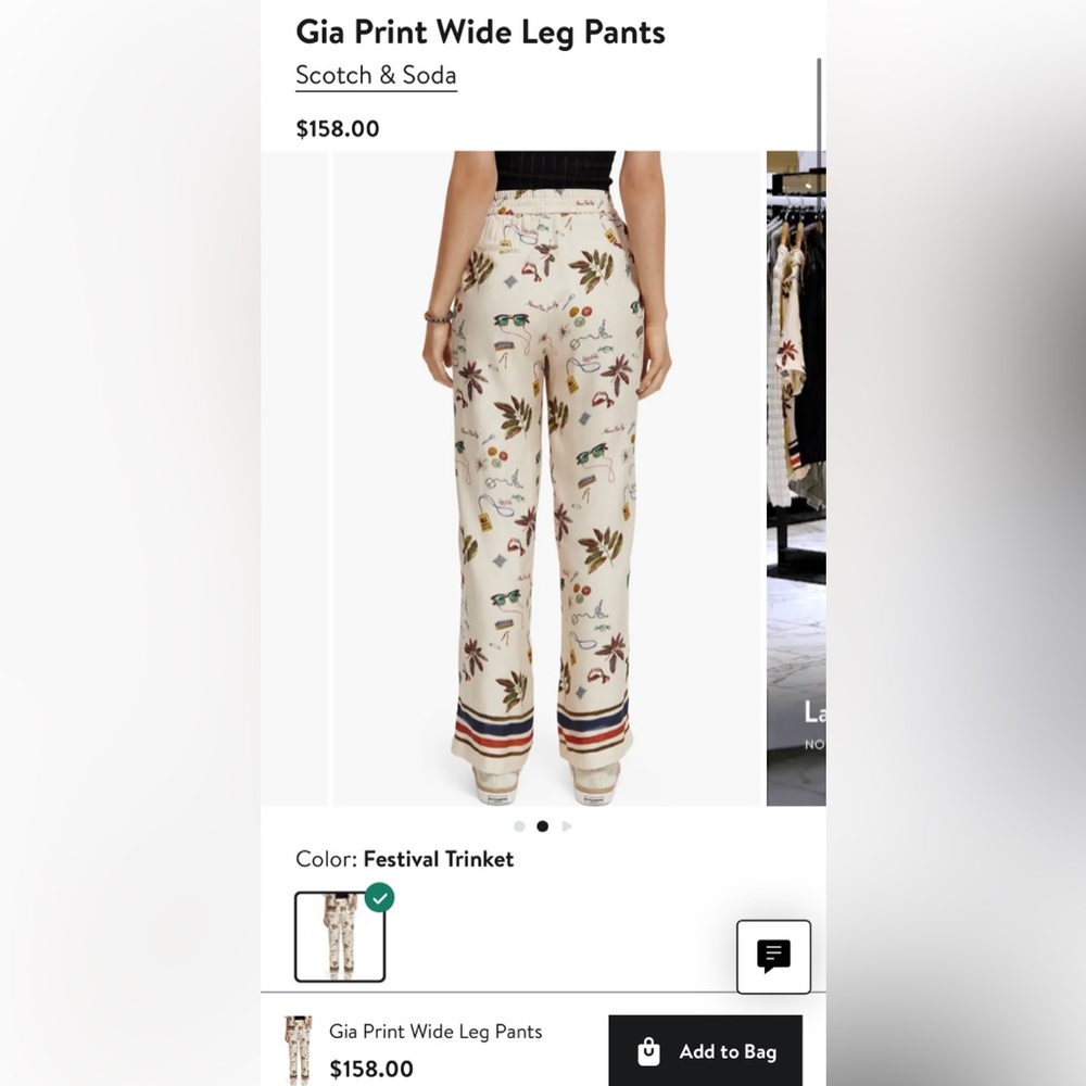 Scotch & Soda Gia Print Wide Leg Pants - Picture 3 of 8